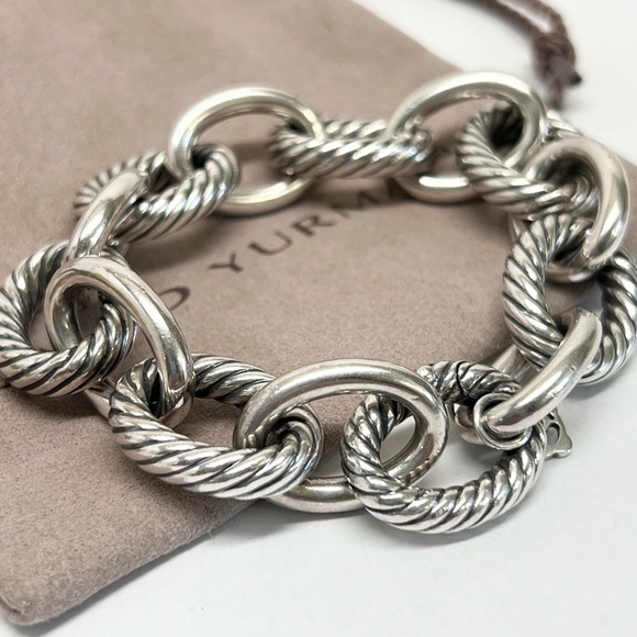 David Yurman Xtra Large Oval Link Chain Bracelet .925 - Picture 3 of 8